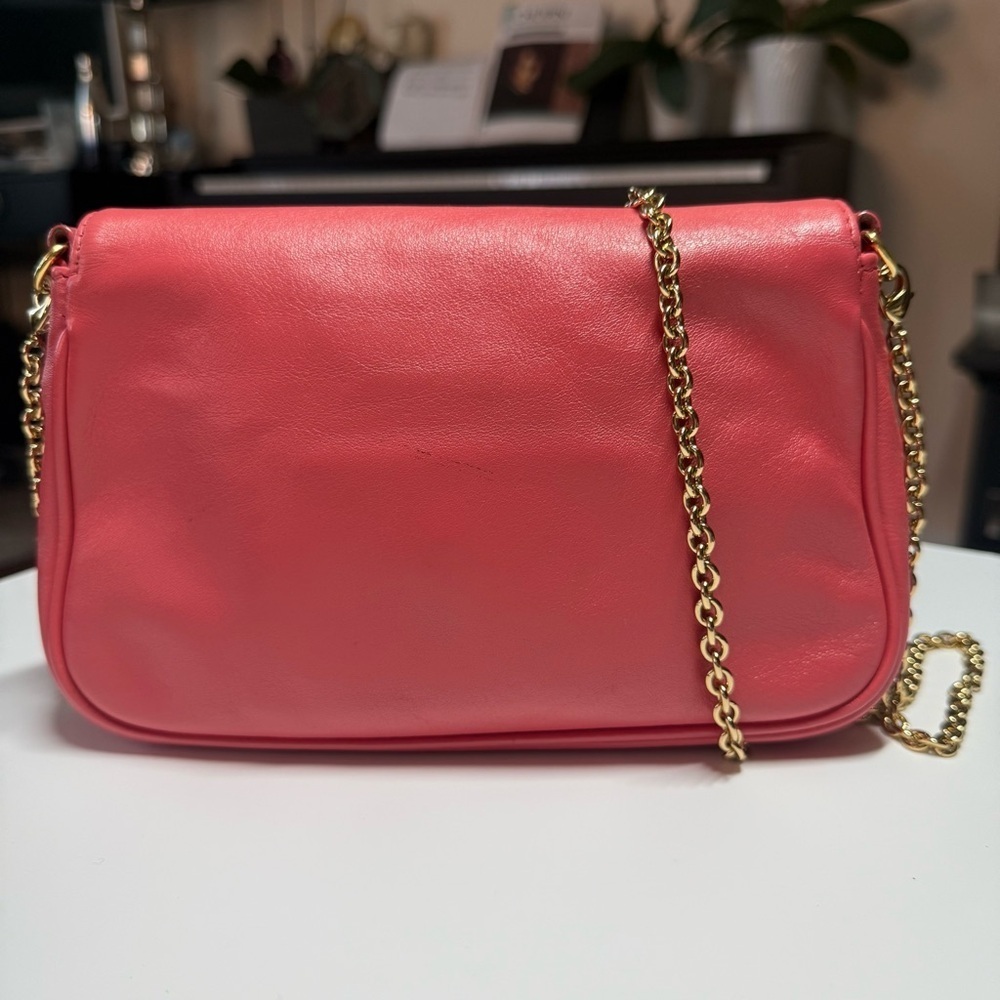 Fendi Pink Leather Fendista Crossbody Pochette - Picture 3 of 10